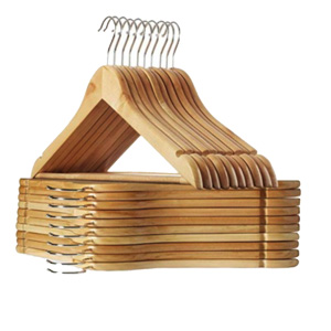 10630  Wood cloth hanger, 45x1.2cm, 17.7x0.47in